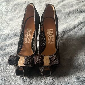 Ferragamo Peep Toe Pumps